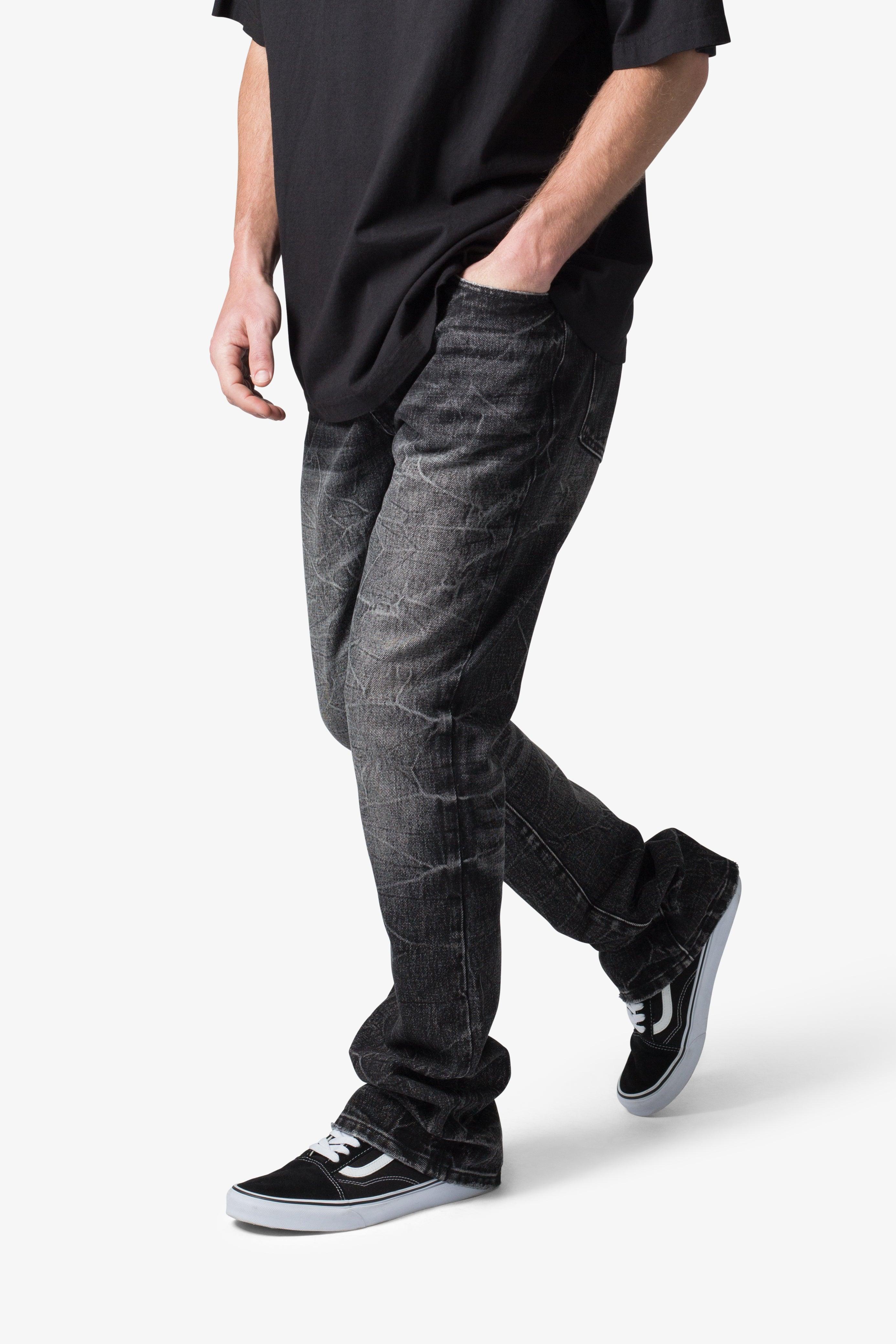 B670 Wave Wash Flare Denim - Washed Black Product Image