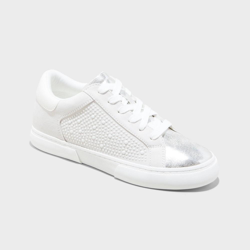 Womens Maddison Sneakers - A New Day Silver 12 Product Image