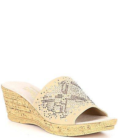 Onex Joline Slip-On Embellished Wedge Sandals Product Image