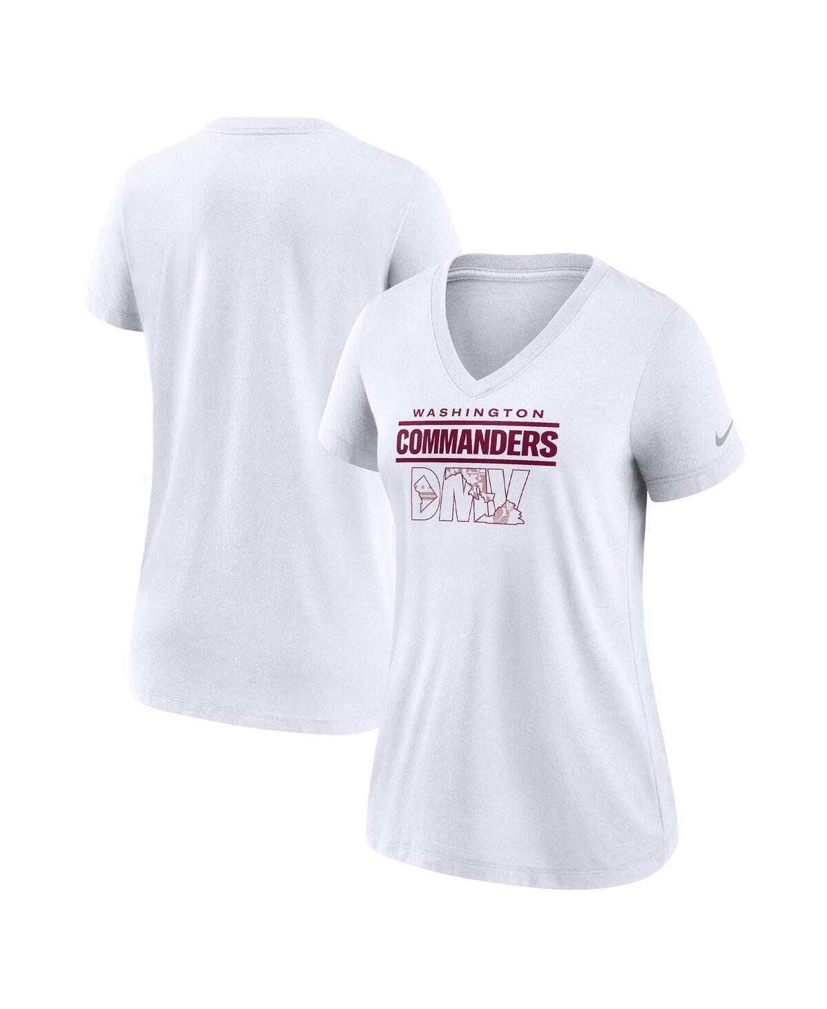 Womens Nike White Washington Commanders Hometown Collection Tri-Blend V-Neck T-shirt product image