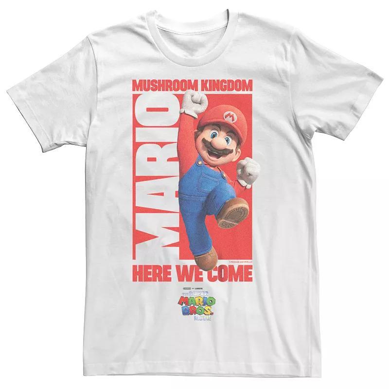 Big & Tall The Super Mario Bros. Movie Jumpman Mushroom Kingdom Here We Come Graphic Tee, Mens Product Image