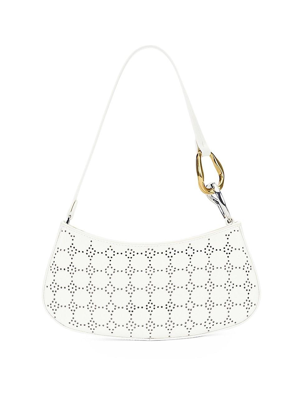 Womens Ollie Perforated Leather Shoulder Bag Product Image