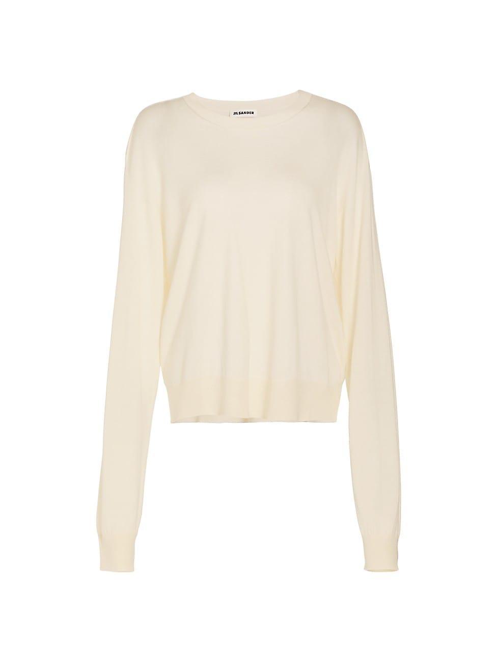 Womens Cashmere-Silk Crewneck Sweater Product Image