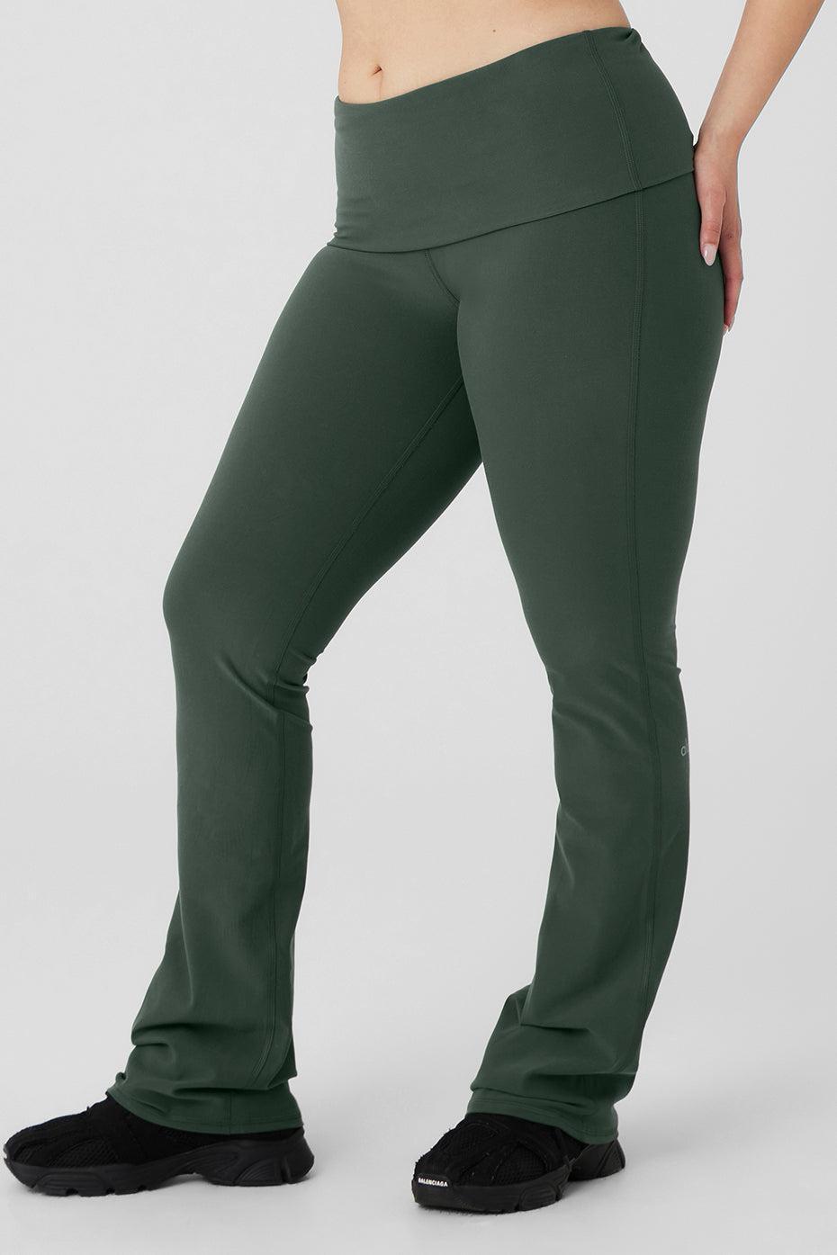 Alosoft Foldover Bootcut Legging - Dark Cactus Female Product Image