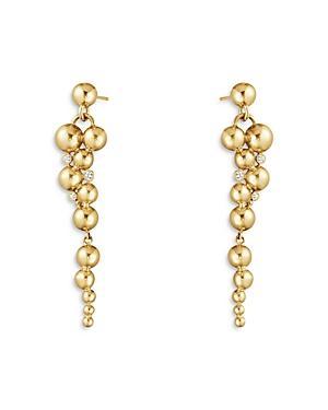 Georg Jensen 18K Yellow Gold Moonlight Grapes Diamond Drop Earrings Product Image