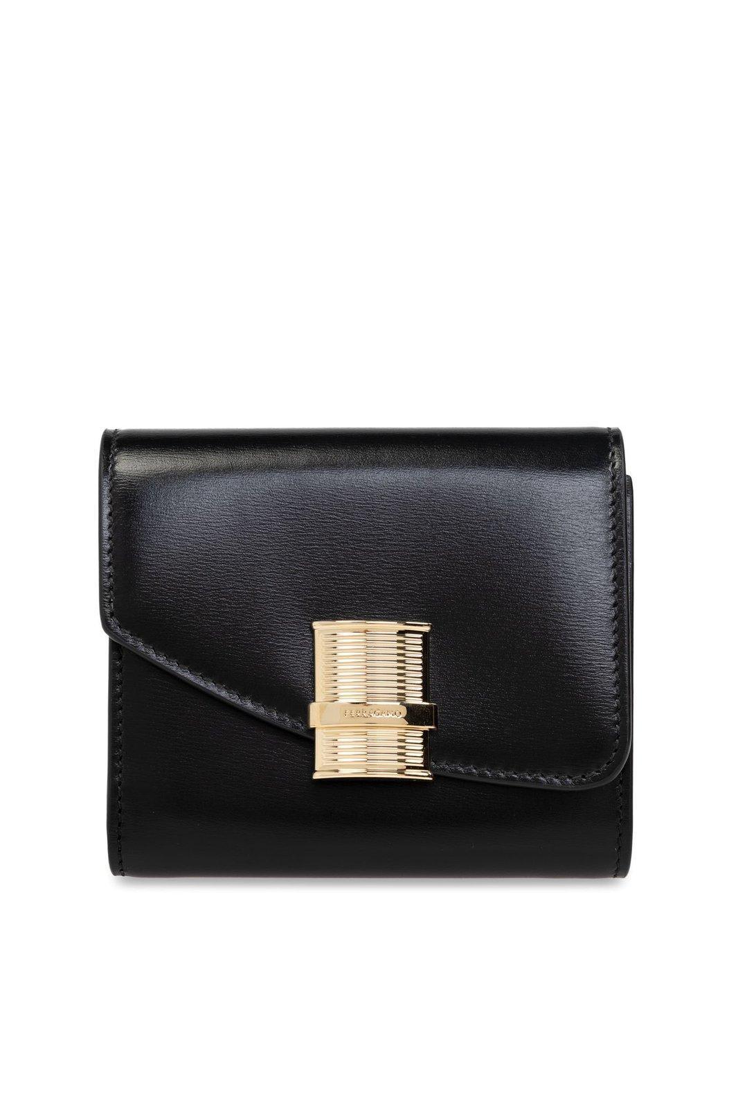 FERRAGAMO Fiamma Compact Wallet In Black Product Image