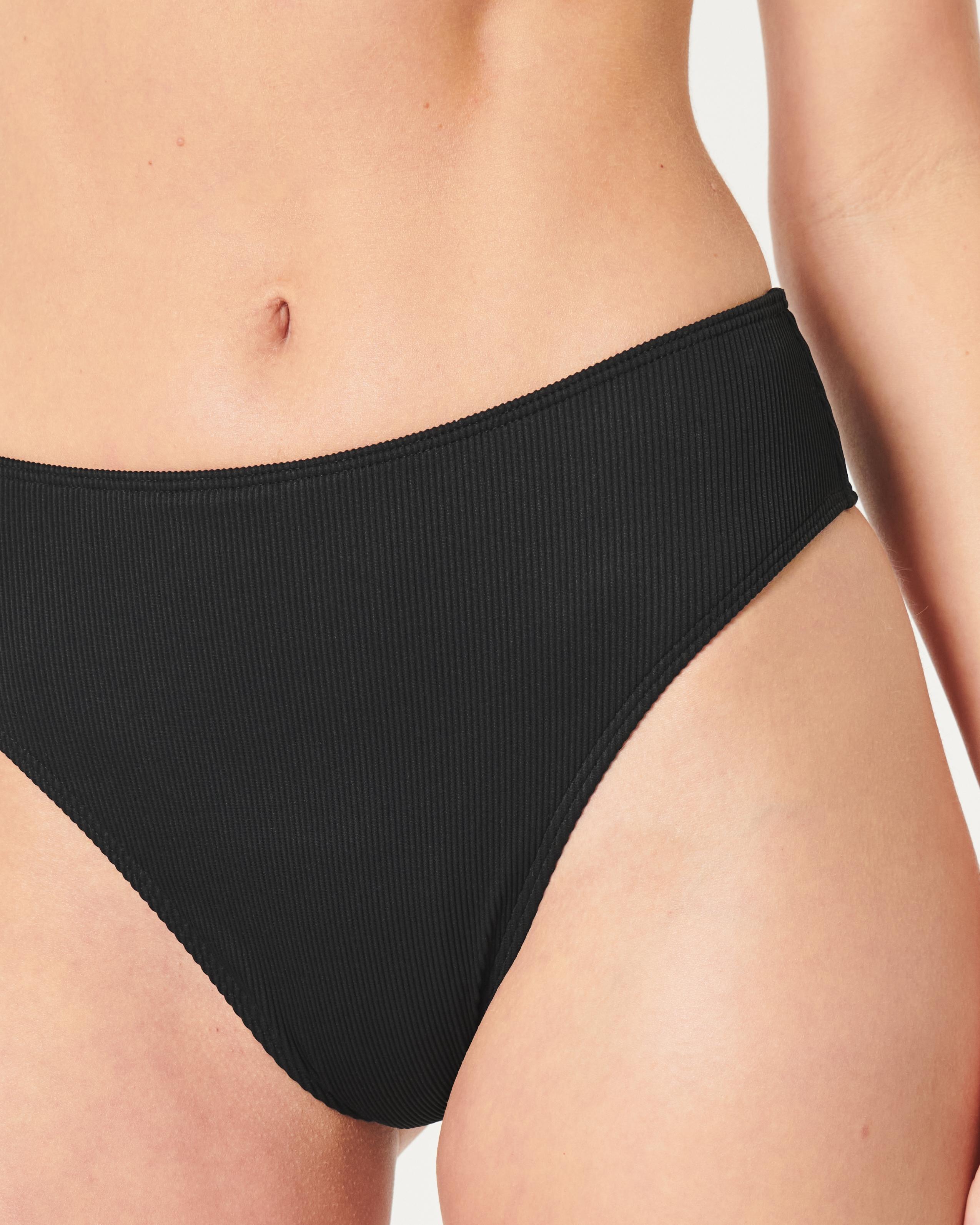 Gilly Hicks High-Waist Ribbed Cheeky Bikini Bottom Product Image