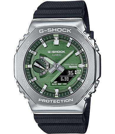 G-Shock Protection Mens Ana-Digi Green Dial Black Resin Strap Watch Product Image