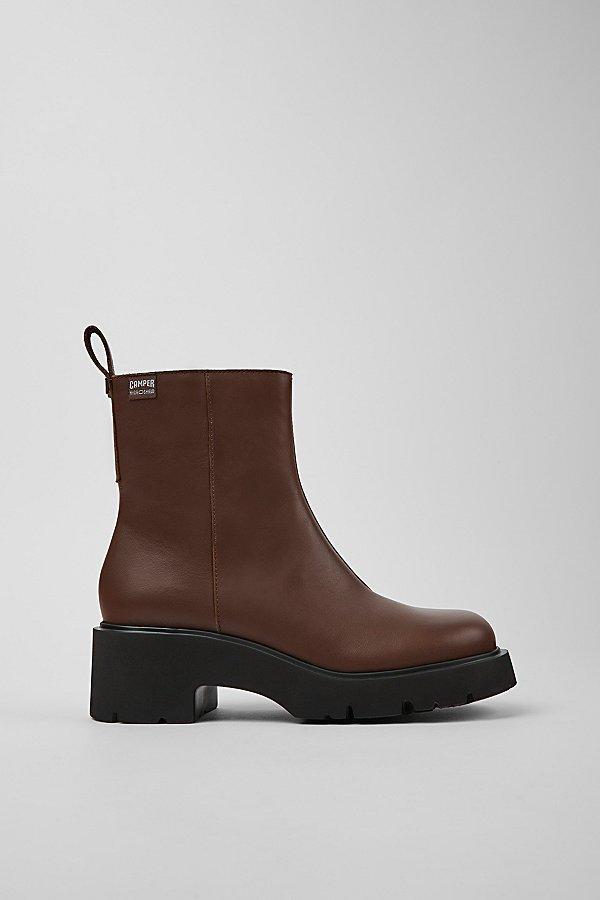 Camper Milah Leather Zip Boot Womens at Urban Outfitters Product Image