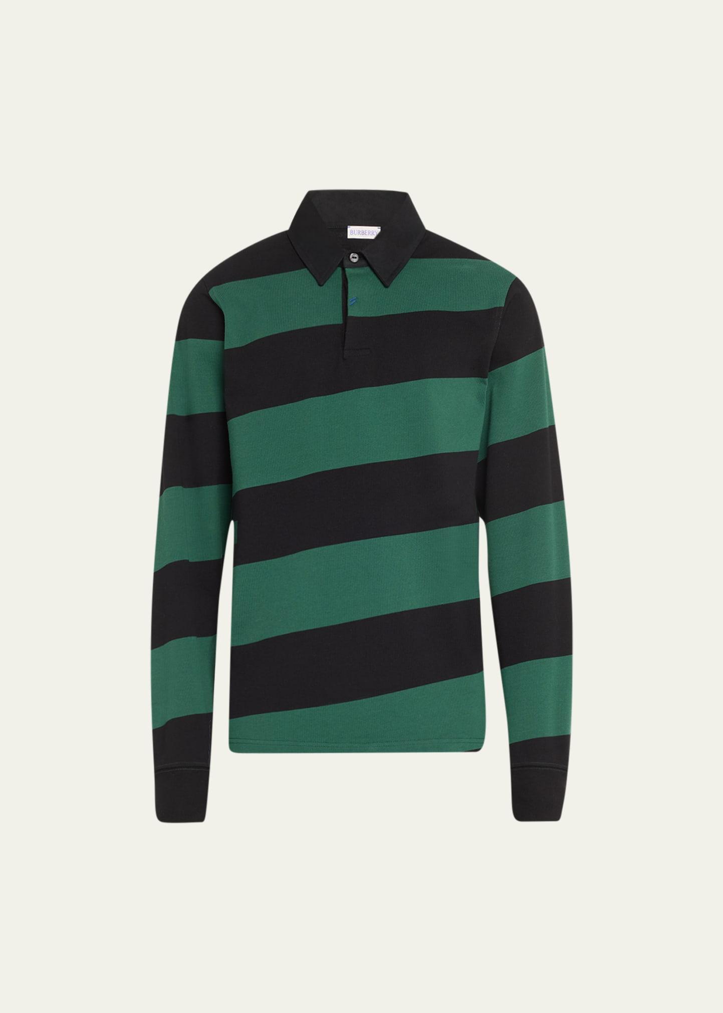 Mens Diagonal Block Stripe Polo Shirt Product Image