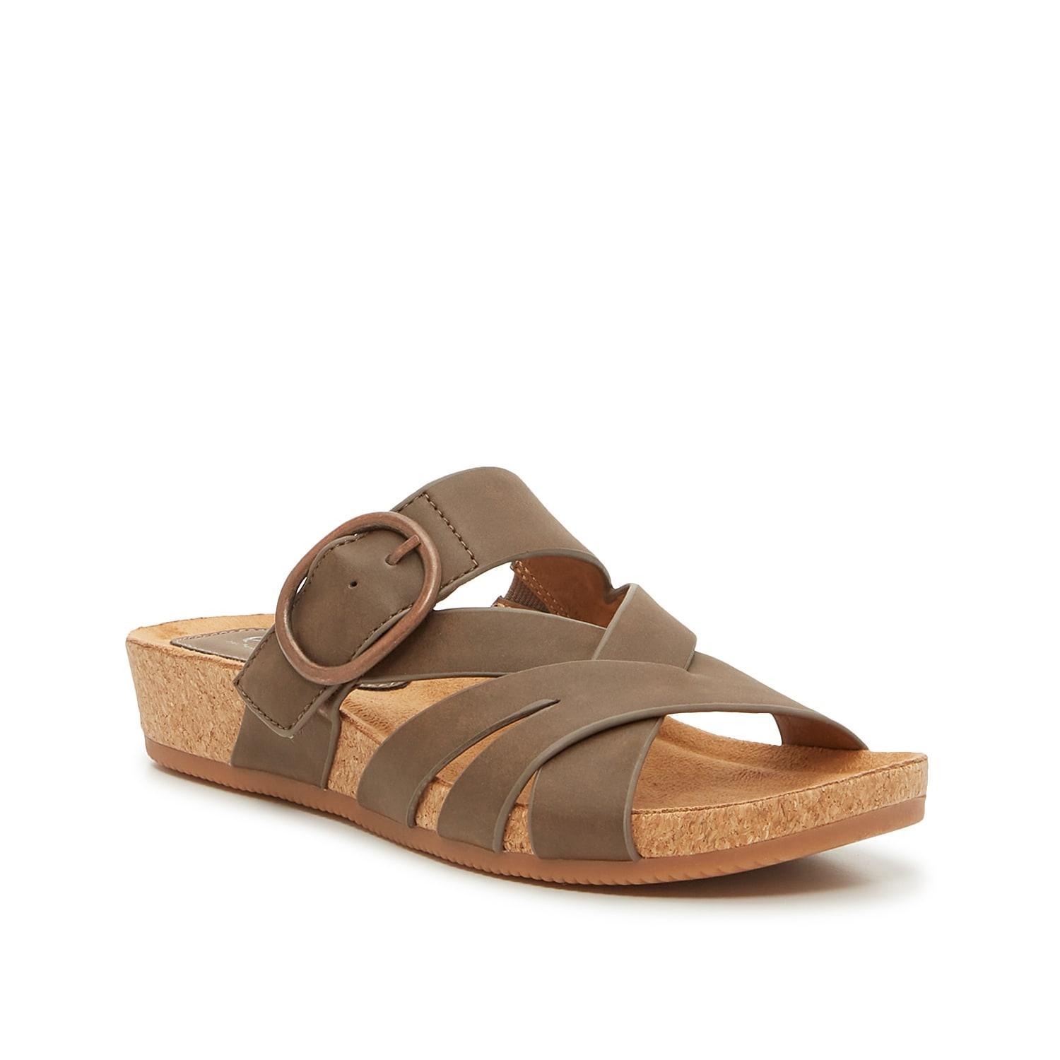 Eurosoft Gwenda Sandal | Womens | Brown | Size 7.5 | Sandals | Footbed | Slide | Wedge Product Image