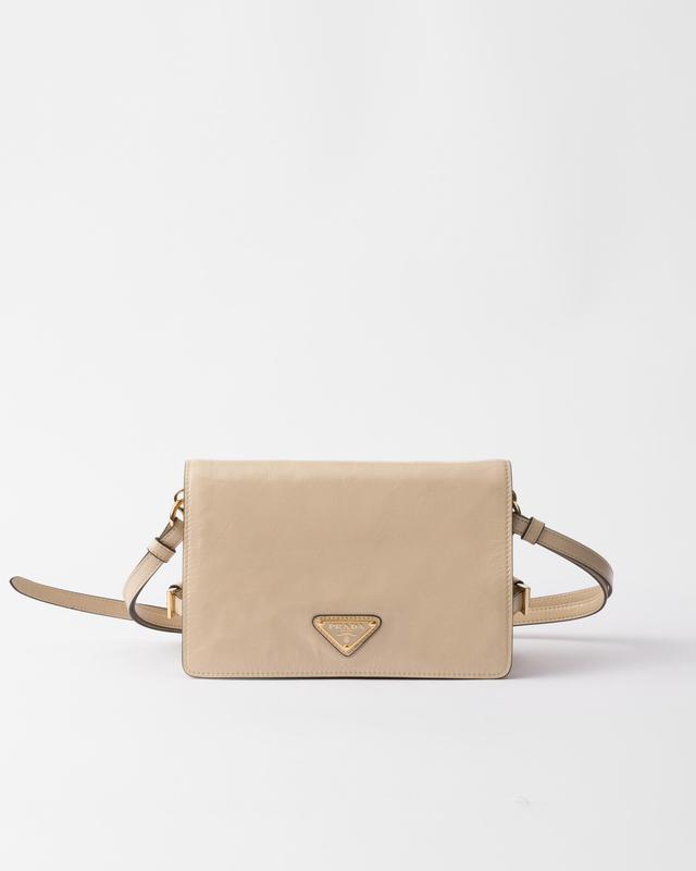 Leather Shoulder Bag In Neutrals Product Image