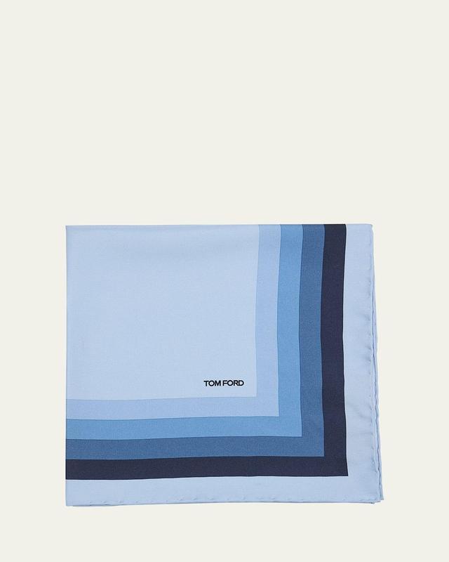 Men's Concentric Frame Silk Pocket Square Product Image