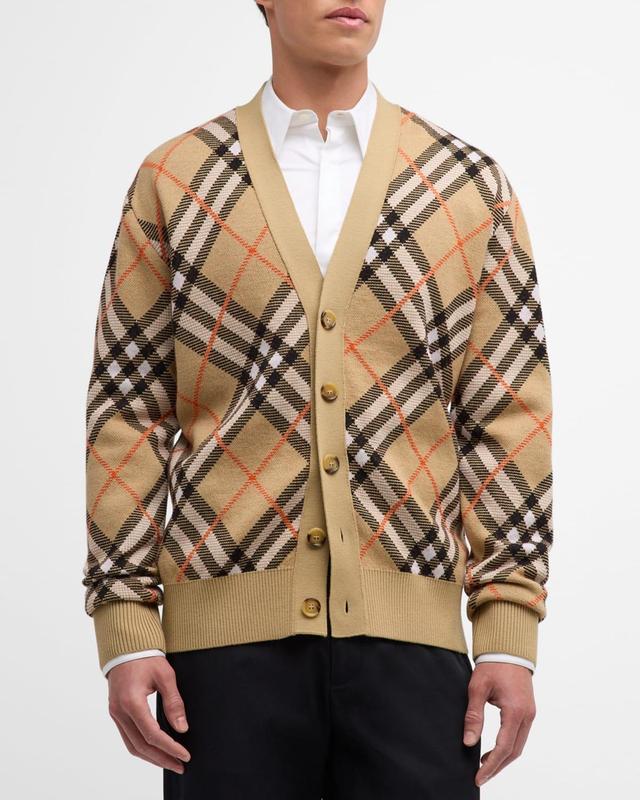 Mens Vintage Check Cardigan Product Image