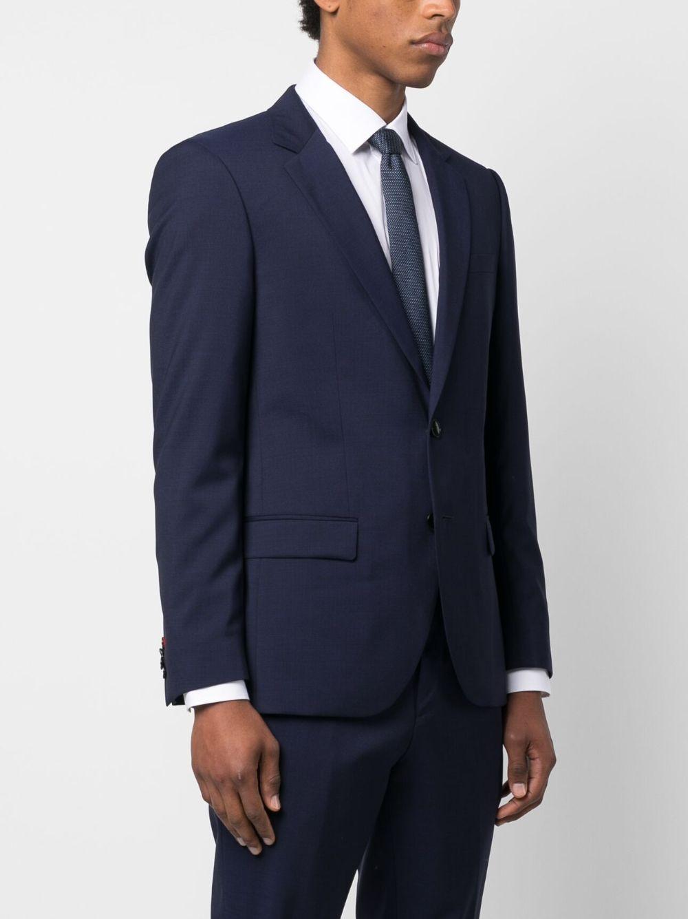 Single-breasted Wool Blazer In Blue Product Image