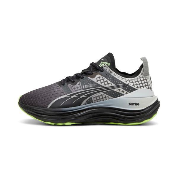 PUMA ForeverRun NITROâ¢ Water-Repellent Women's Running Shoes in Black/Glacial Grey/Fizzy Apple Product Image