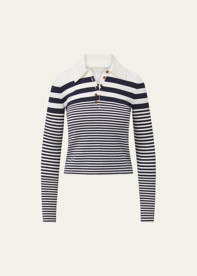 Womens Raj Striped Wool Polo Product Image