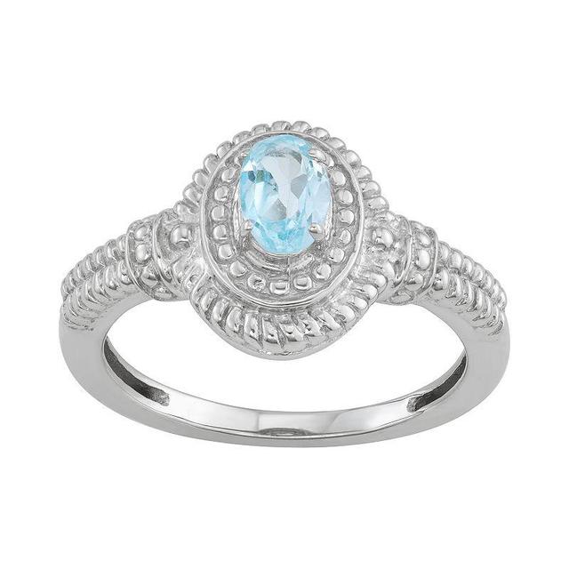 Jewelexcess Sterling Silver 0.40 C.T.W. Gemstone Ring, Womens Blue Topaz Product Image