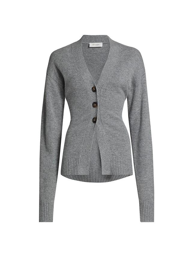 Womens Wool & Cashmere Fitted Cardigan Product Image