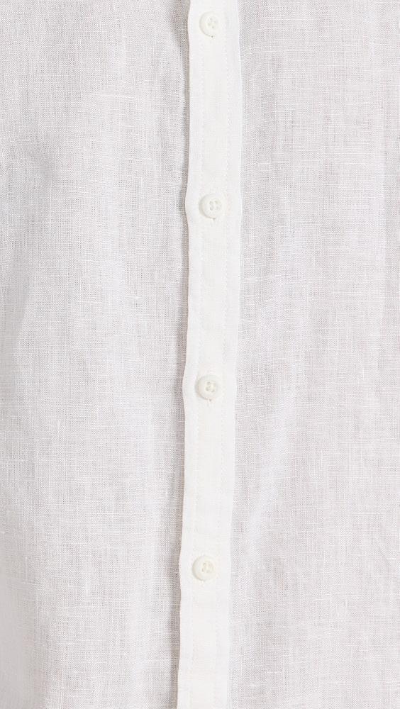 Onia Mandarin Collar Linen Shirt | Shopbop Product Image