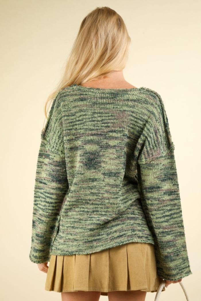 Mulit Color Knit Sweater Product Image