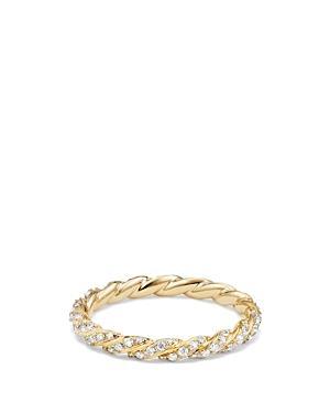 David Yurman Paveflex Ring with Diamonds in 18K Gold Product Image