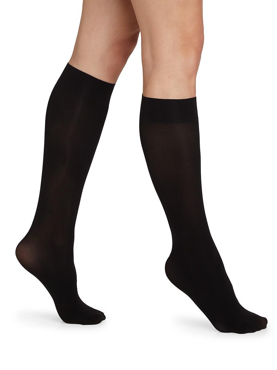 Womens Opaque Knee-High Socks Set Product Image