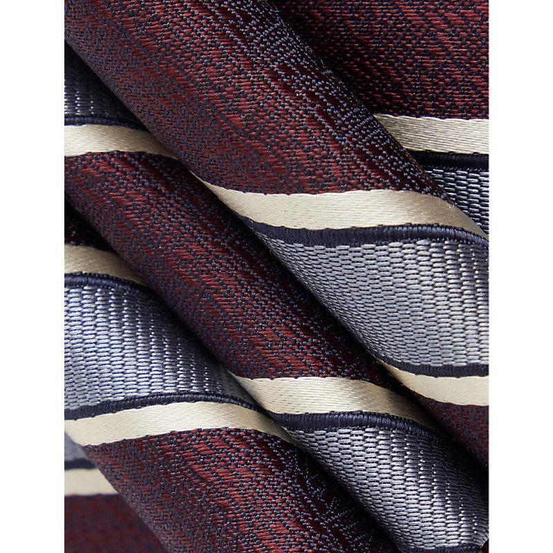 VALENTINO GARAVANI Valentie Striped Silk Tie In Multicolour Product Image