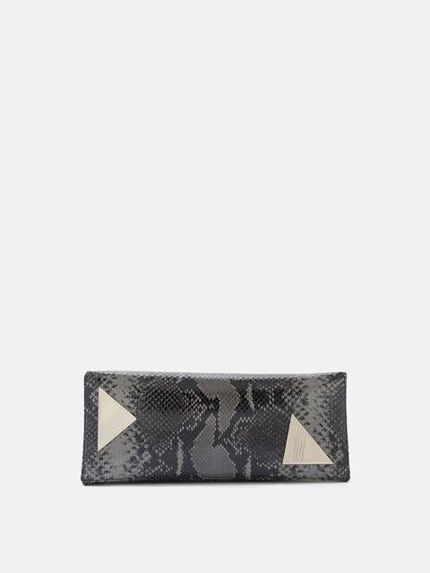 ''8.30 PM'' black and grey oversized clutch Product Image