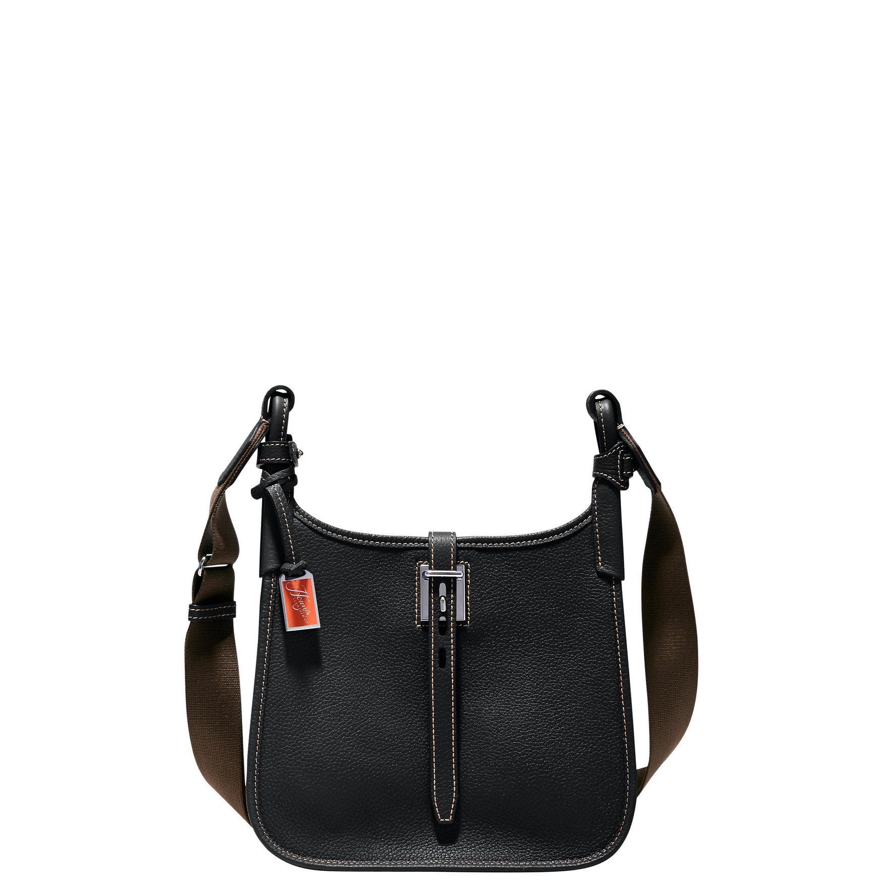 Dooney & Bourke Womens Henrys Crossbody Leather Shoulder Bag in Black Product Image