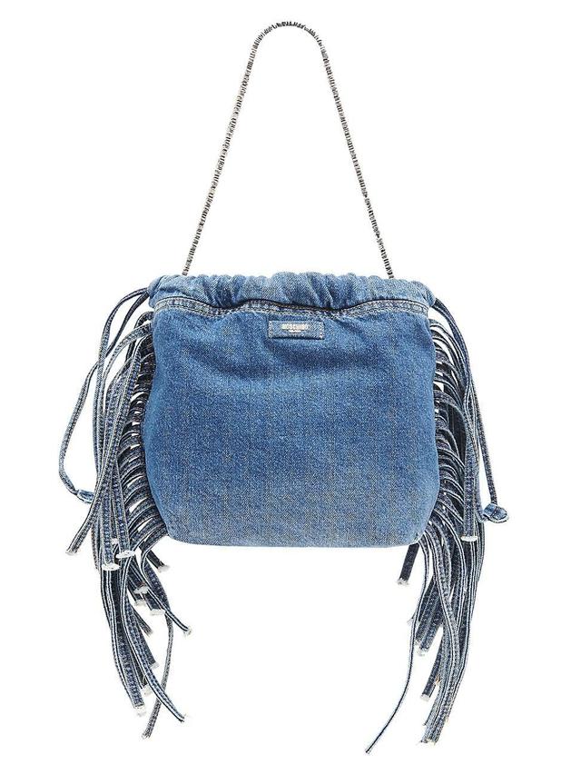 Womens Mini Lettering Denim Shoulder Bag Product Image