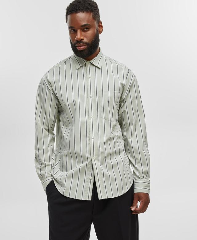 Mode of One Mens Relaxed-Fit Yarn-Dye Stripe Shirt, Created for Macys Product Image