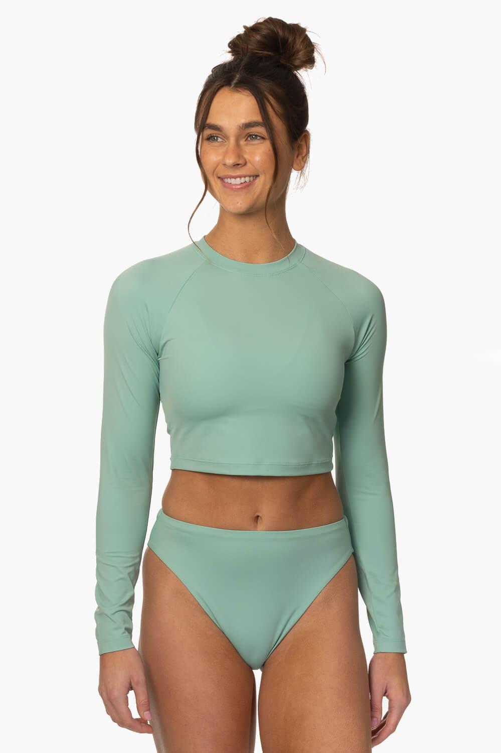 Moana Long Sleeved Crop Rashie - Newport Female Product Image