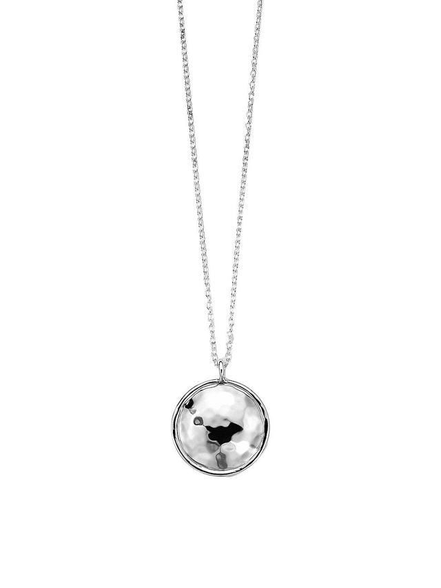 Sterling Silver Classico Goddess Hammered Pendant Necklace Product Image