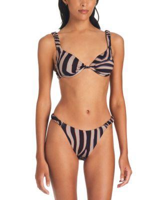 Sanctuary Womens Summer Party Animal Printed Bikini Top Bottom Product Image