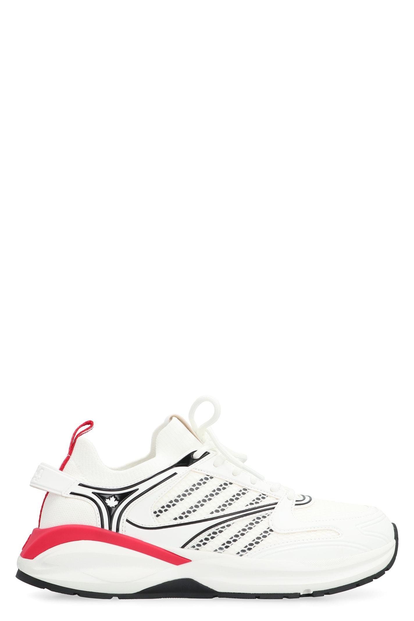 DSQUARED2 X Dash Panelled Low-top Sneakers In White Product Image