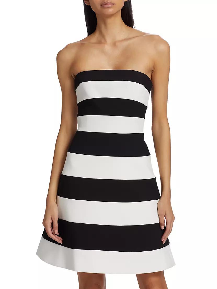 Striped Strapless Minidress Product Image