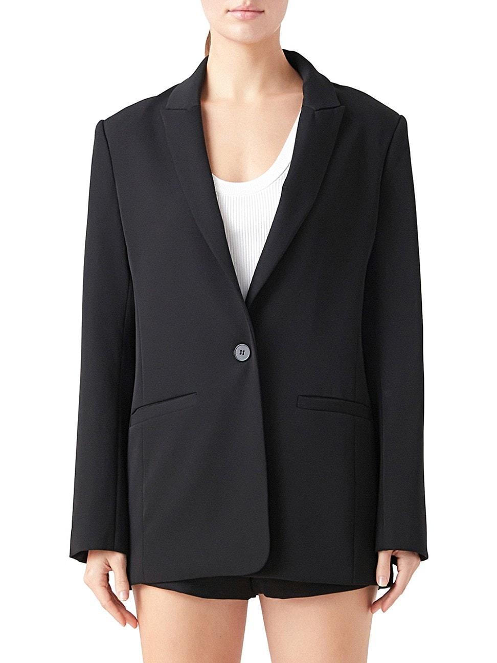 Womens Single-Breasted Blazer Product Image