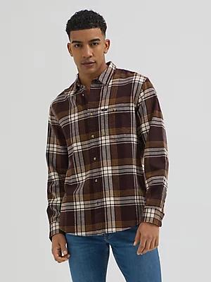 Men's Relaxed Fit Riveted Plaid Button Down Shirt | Men's Tops | Lee® Product Image