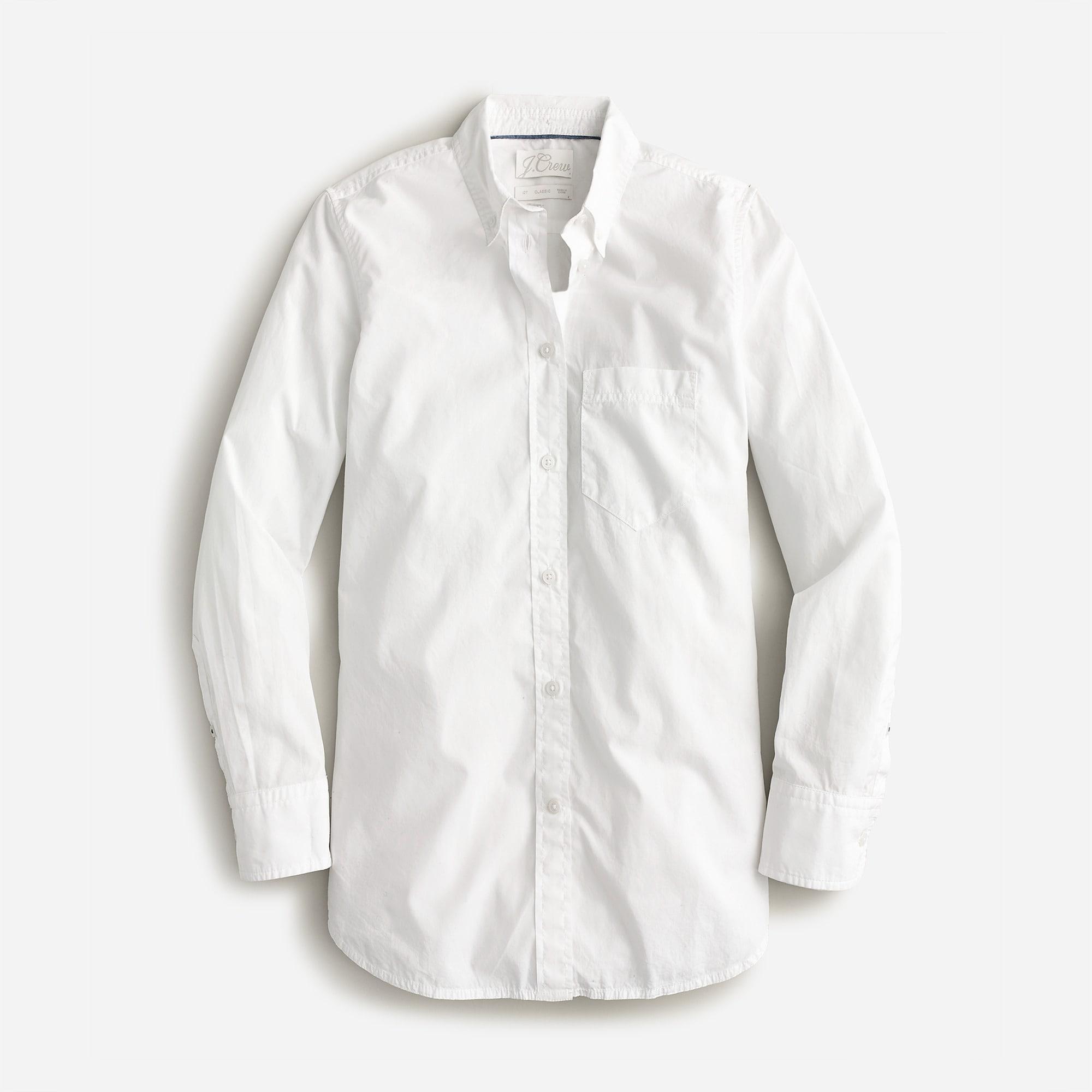 Classic-fit washed cotton poplin shirt product image