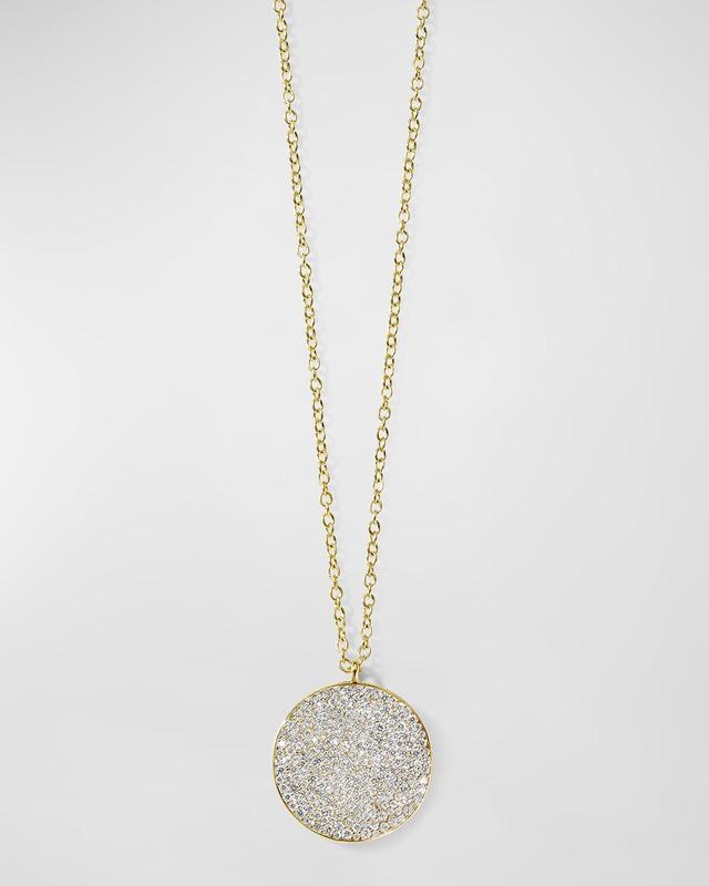 Large Flower Pendant Necklace in 18K Gold With Diamonds Product Image