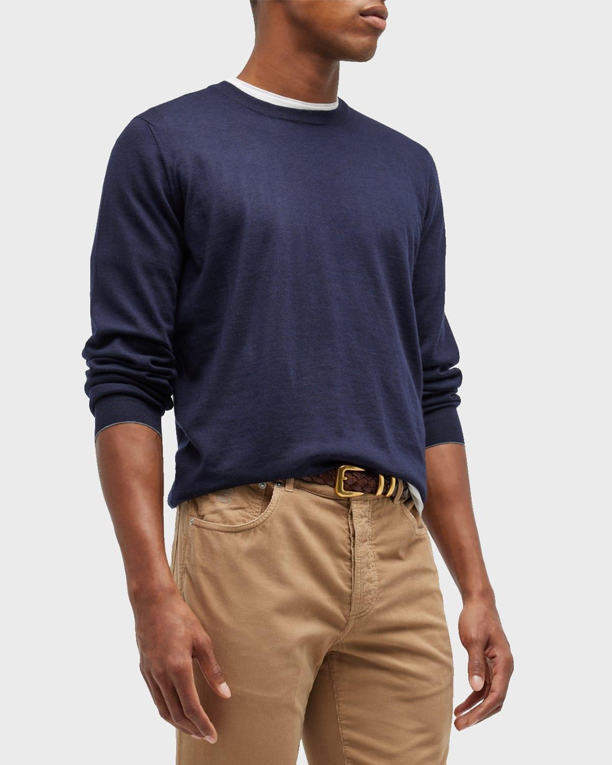 Mens Wool-Cashmere Crewneck Sweater Product Image