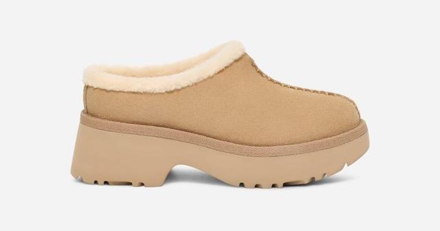 UGG Womens New Heights Cozy Clog Suede Shoes Product Image