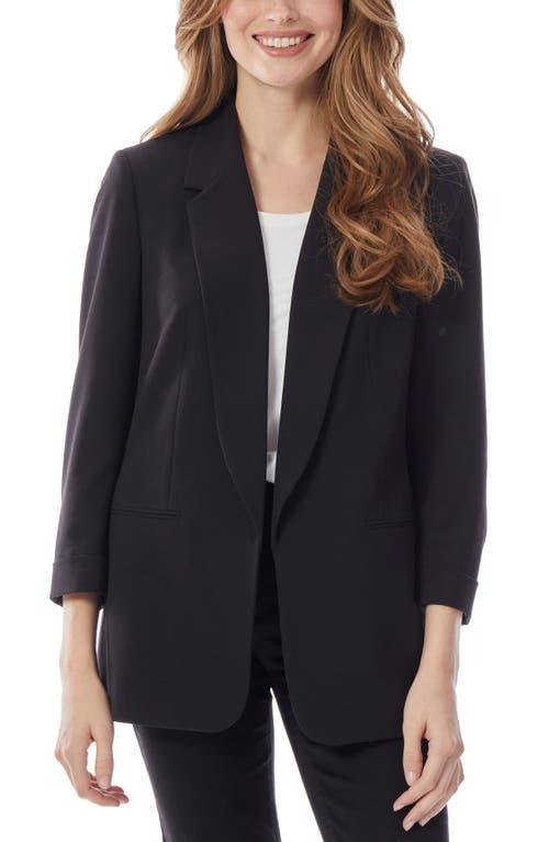 Jones New York Roll Cuff Notch Lapel 34 Sleeve Blazer Product Image