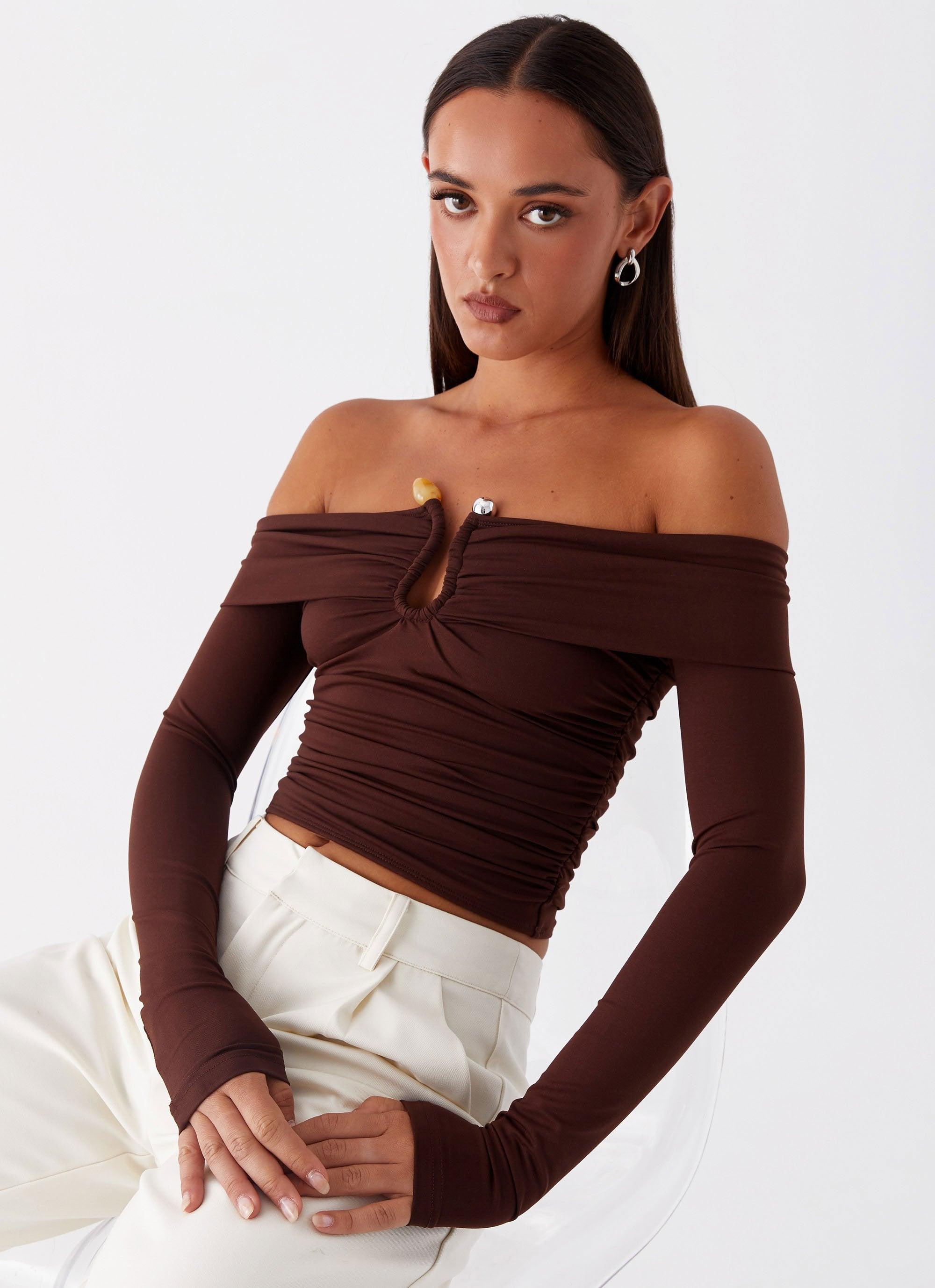 Rudy Long Sleeve Top - Chocolate Product Image