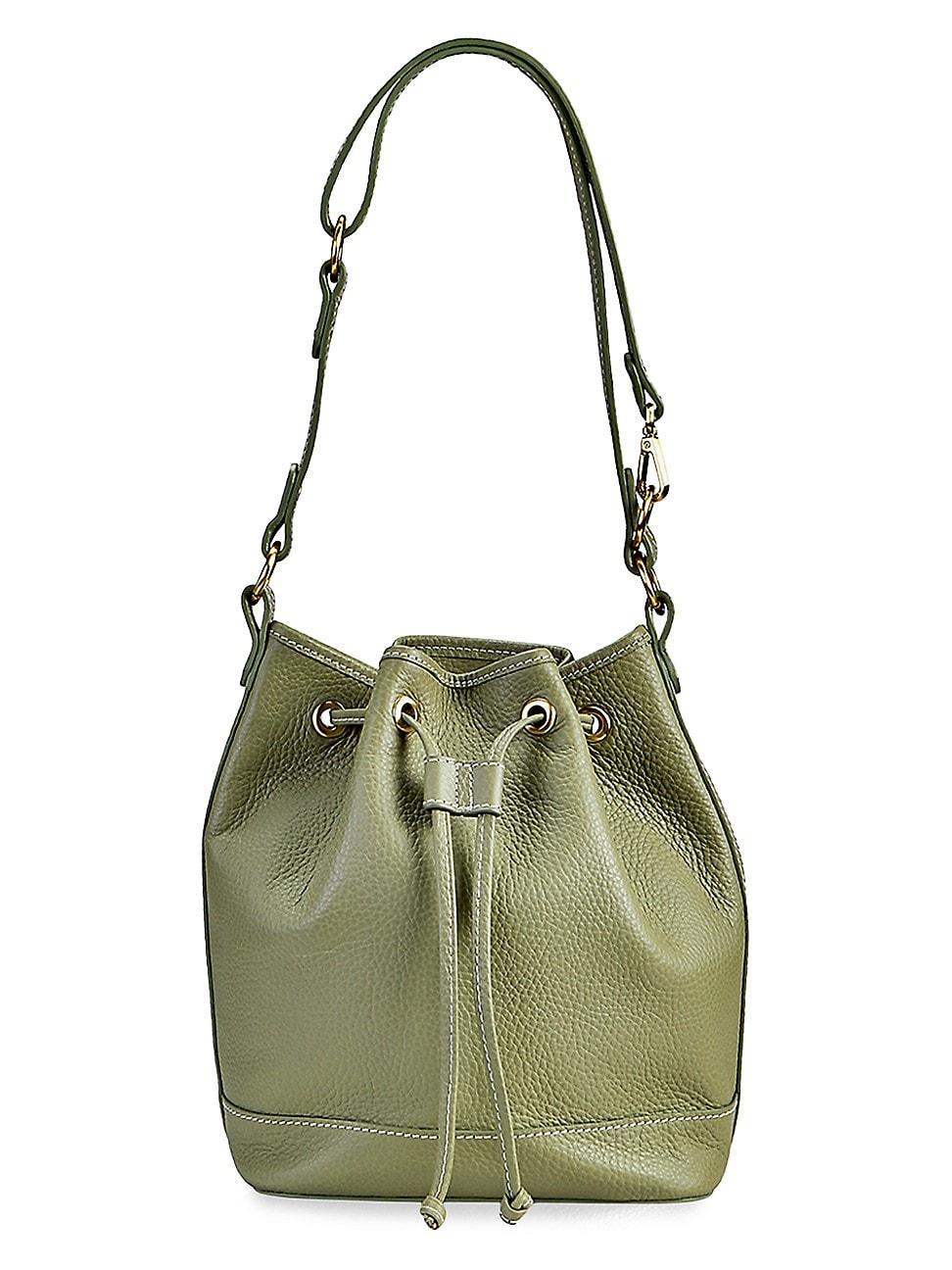 Womens Cassie Leather Bucket Bag Product Image