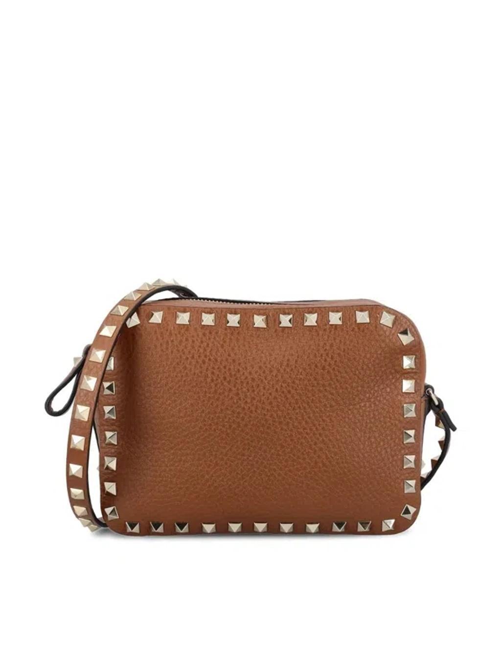 VALENTINO GARAVANI Women's Rockstud Cross Body Bag In Tobacco Product Image