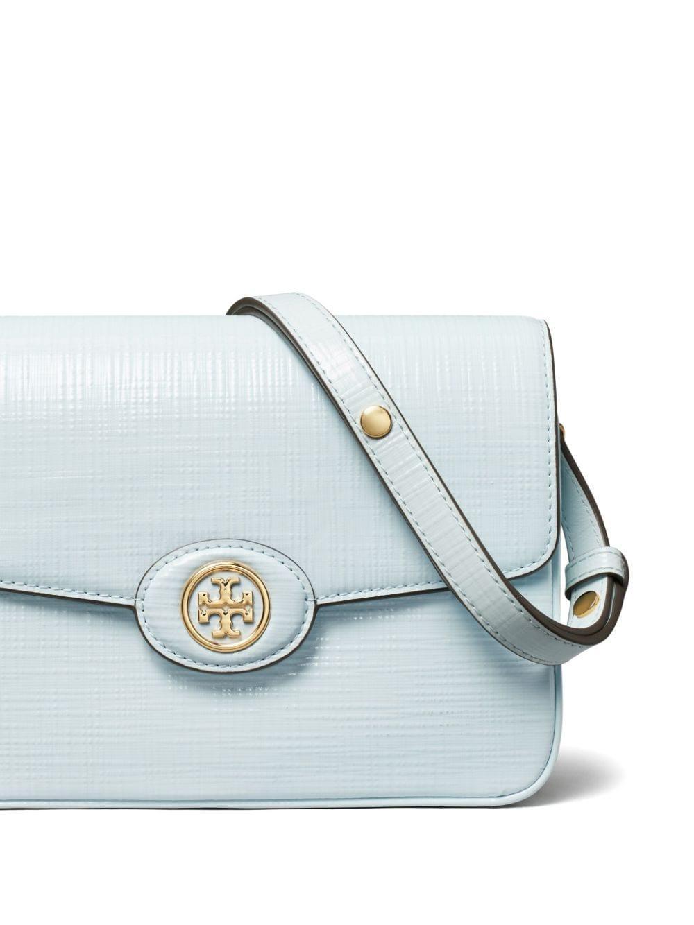 Robinson Spazzolato Leather Convertible Shoulder Bag In Pale Blue Product Image