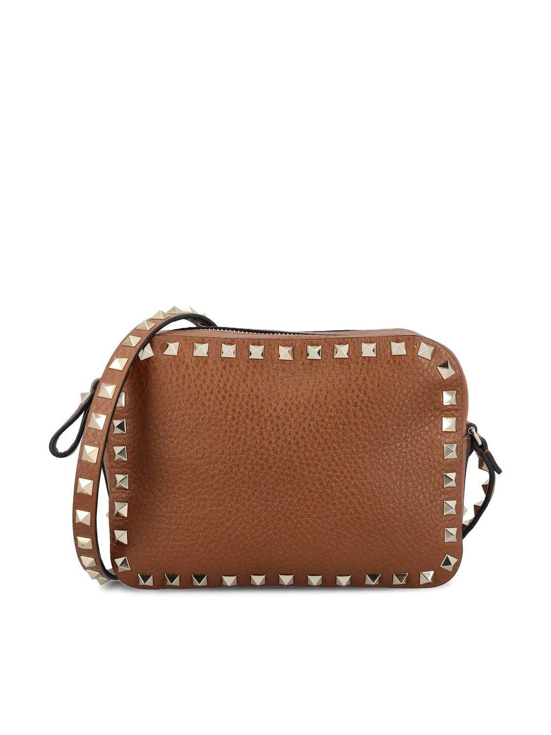 VALENTINO GARAVANI Women's Rockstud Cross Body Bag In Tobacco Product Image