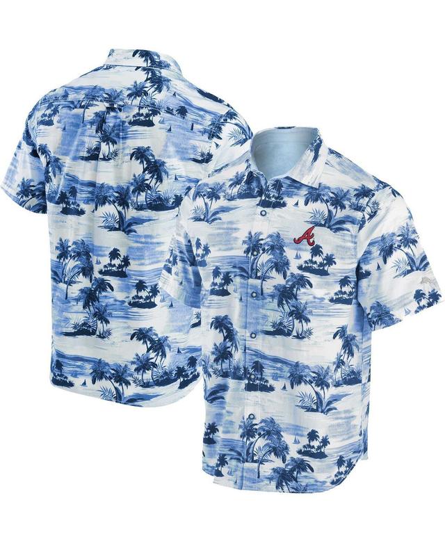 Mens Tommy Bahama Navy Atlanta Braves Tropical Horizons Button-Up Shirt Product Image